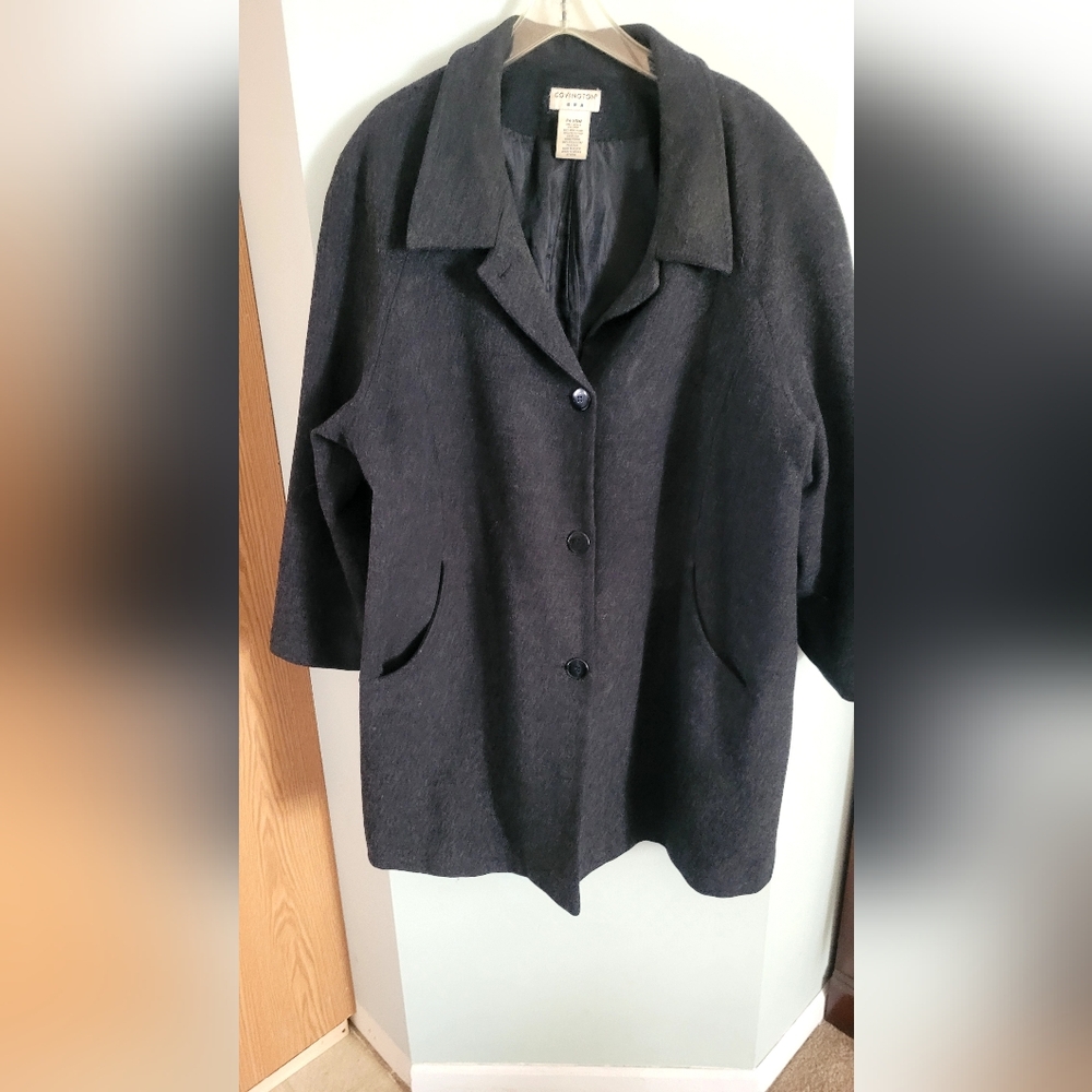 Covington Charcoal Women's Wool Coat